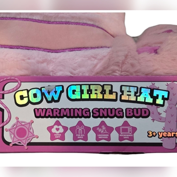 Mimicoco Pink Cowgirl Hat Plush Snug Bud Infused Super Soft Warming Rodeo Star - Picture 3 of 5
